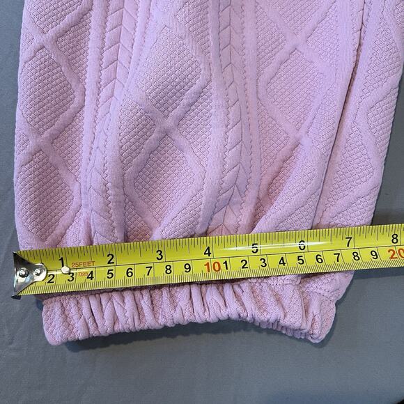 Grayson Threads Jogger Sweat Pant Small Pink Textured Diamond Lounge Womens - Picture 6 of 10